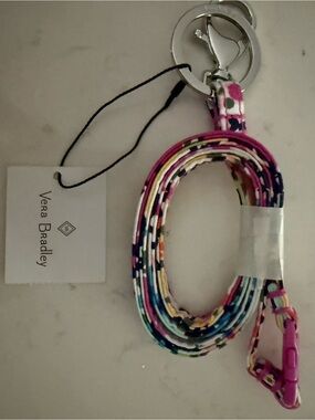 Vera Bradley Multicolor Floral Lanyard with Key Ring